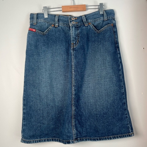 Vintage Y2K Guess USA Blue Denim Skirt 30 Waist Women’s - Picture 1 of 7